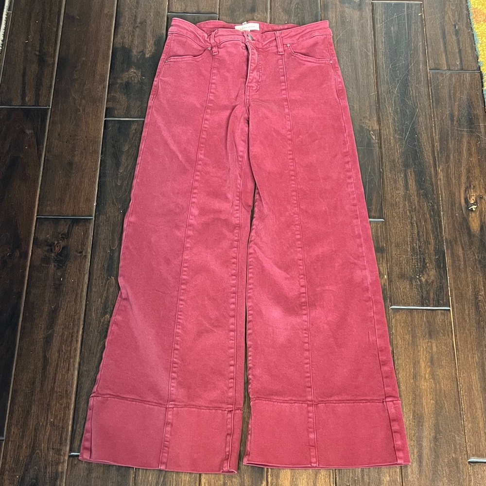 Women’s Wide-Leg Red Jeans